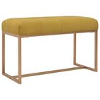 vidaXL Bankje 80 cm fluweel mosterdkleurig, Verzenden, Nieuw