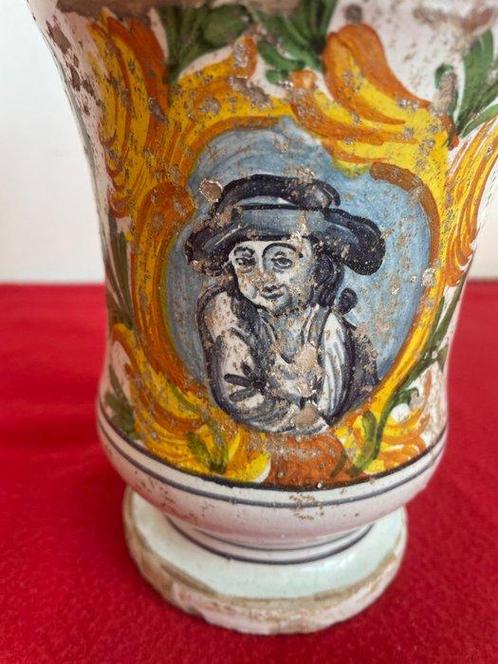 Apothekerspot - Albarello Maiolica Napoli kastelen, Antiek en Kunst, Antiek | Glaswerk en Kristal