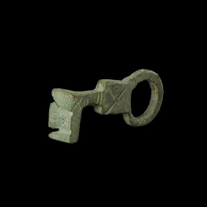 Oud-Romeins gedecoreerde sleutel (Zonder Minimumprijs), Antiek en Kunst, Antiek | Overige Antiek