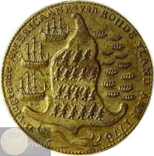 Verenigde Staten. Historical Medal Rhode Island Ship Token, Postzegels en Munten, Munten | Europa | Niet-Euromunten