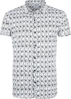 Dstrezzed Hemd Wit Print maat L Heren, Kleding | Heren, Verzenden, Dstrezzed, Zwart, Nieuw
