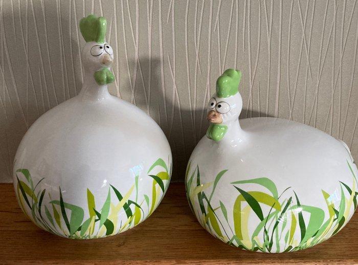 J-Line - Figuur - balloon chicken (2) - Keramiek, Antiquités & Art, Antiquités | Verre & Cristal