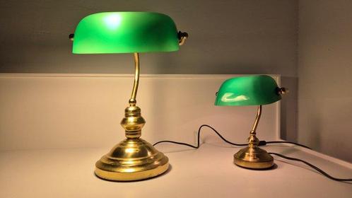 Bankierslamp (2) - Verguld messing, Antiek en Kunst, Curiosa en Brocante