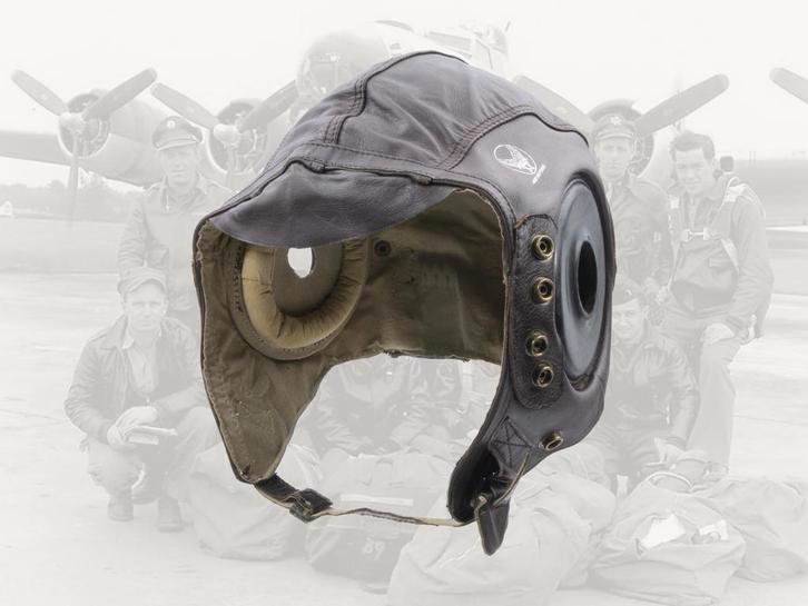Replica ww2 USAAF Leather Flying Helmet, Verzamelen, Militaria | Tweede Wereldoorlog, Luchtmacht, Helm of Baret, Ophalen of Verzenden