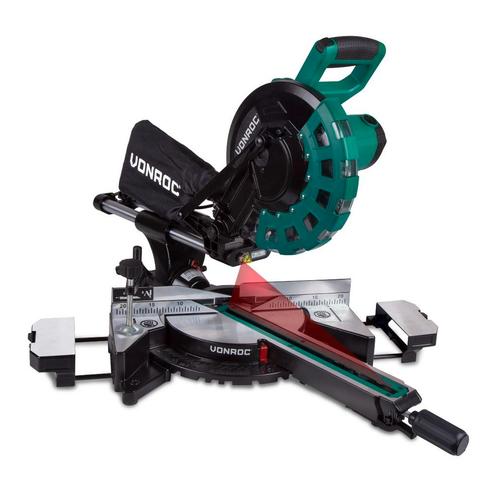 Afkortzaag 2200W - 254mm | Radiaal kap- en verstekzaag met, Doe-het-zelf en Bouw, Gereedschap | Zaagmachines, Nieuw, Verzenden