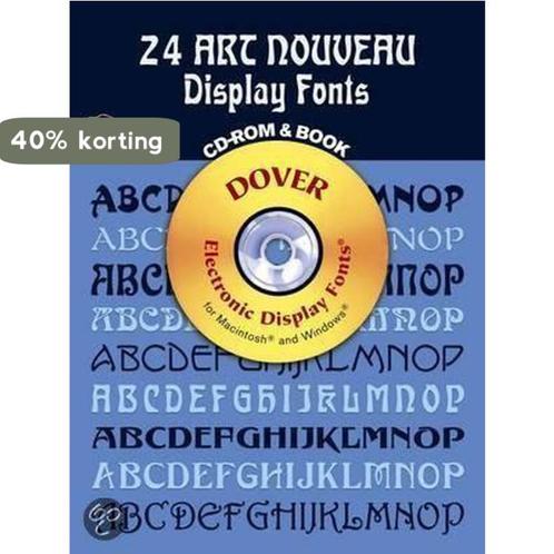 24 Art Nouveau Display Fonts - CD-Rom and Book 9780486999548, Boeken, Overige Boeken, Gelezen, Verzenden
