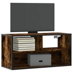 vidaXL Tv-meubel 80x31x39,5cm bewerkt hout metaal gerookt, Huis en Inrichting, Kasten |Televisiemeubels, Verzenden, Nieuw