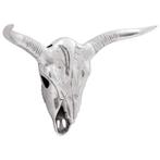 vidaXL Bullschedel Zilver 49 x 10 x 36 cm Aluminium, Antiek en Kunst, Verzenden