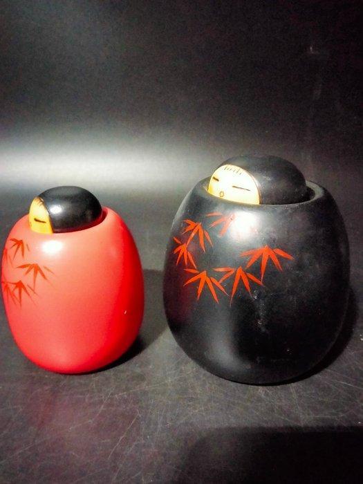 Sekiguchi Toa - Beeldje, Twee Vintage Sosaku Kokeshi, Antiquités & Art, Curiosités & Brocante