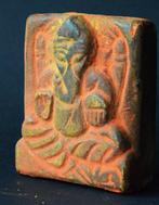 sculptuur, Bas relief Ganesh - 9 cm - Steen