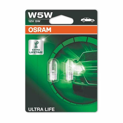 Osram Gloeilamp W5W 12V 5W Ultra Life W2.1x9.5d 2 Stuks, Autos : Pièces & Accessoires, Éclairage, Enlèvement ou Envoi