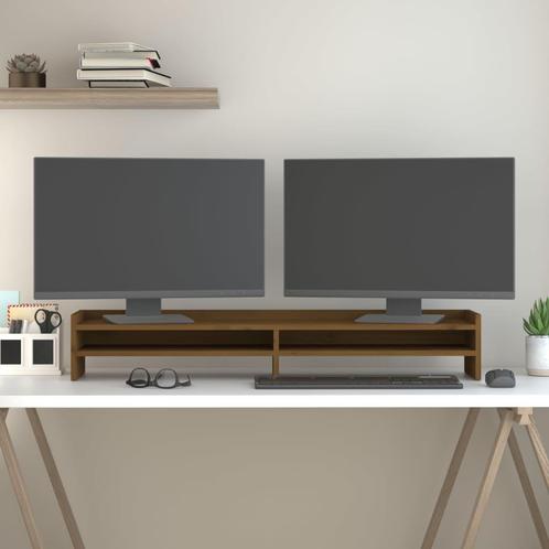 vidaXL Monitorstandaard 100x24x16 cm massief grenenhout, Computers en Software, Overige Computers en Software, Nieuw, Verzenden