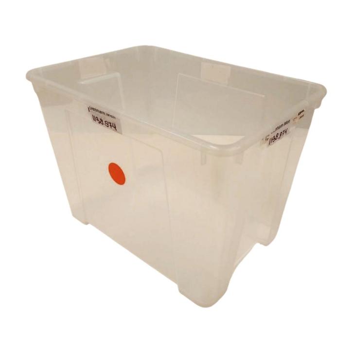 Nestbare Stapelbak 390x280x280 mm transparant pp gebruikt, Doe-het-zelf en Bouw, Kratten en Dozen, Ophalen of Verzenden