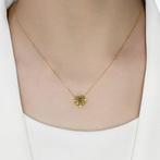 Collier - 18 carats Or jaune - 0.17ct. tw. Émeraude -, Nieuw