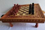 Vintage handgemachtes Schach, Holzschnitzerei - Schaakspel -