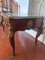 Bureau - Bois, Laiton doré, Verre, Antiek en Kunst
