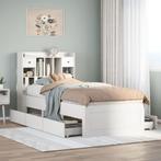 vidaXL Bed met boekenkast zonder matras grenenhout wit, Huis en Inrichting, Slaapkamer | Bedden, Verzenden, Nieuw