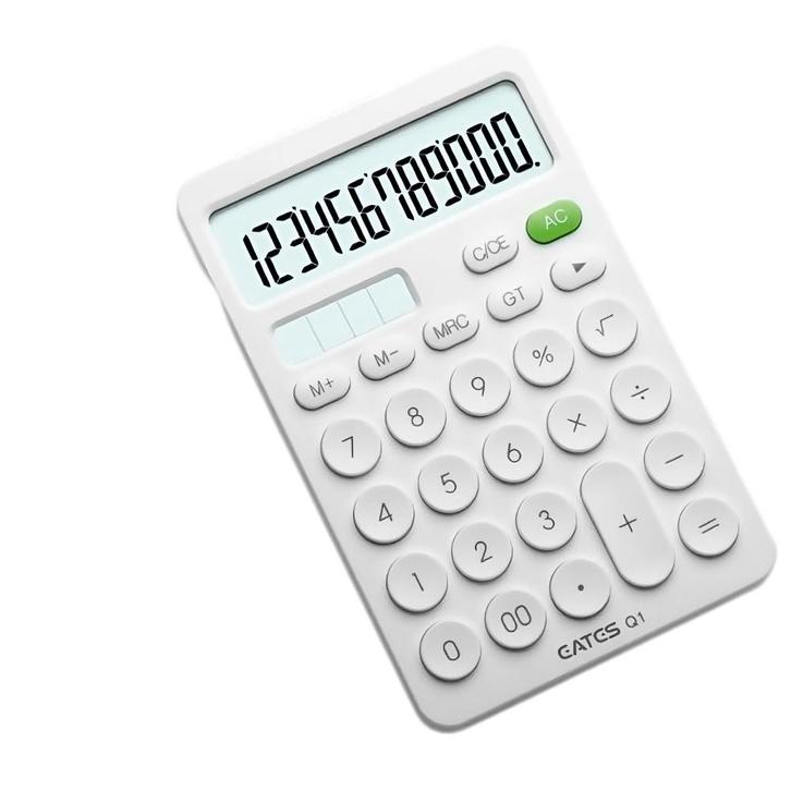 Rekenmachine Met Grote Toetsen - Wit - Kantoor, Verzamelen, Overige Verzamelen, Verzenden