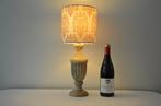Tafellamp - Albast, Fluweel, Linnen - Een alabasteren, Antiek en Kunst