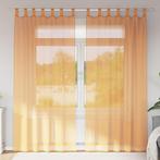 vidaXL Gordijnen met lussen 2 st 140x245 cm oranje, Huis en Inrichting, Verzenden, Nieuw