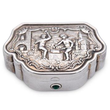 Boîte de tabac à priser - Argent 925