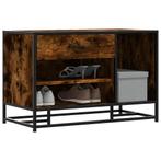 vidaXL Schoenenbank 80x40x53,5 cm bewerkt hout en metaal, Verzenden