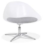 Chaise lounge design 'DAPHNE' en matière plastique blanche e