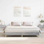 vidaXL Bedframe zonder matras 180x200 cm spaanplaat grijs, Verzenden, Nieuw