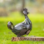 sculptuur, Zittende kip - 350 mm - Metaal