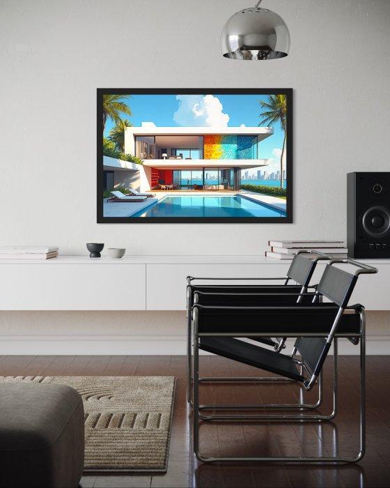 KOYA (1967) - Modern Archi in New-York Toile 1/1 XL, Antiquités & Art, Art | Objets design