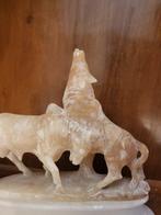 Figure - Due tori in lotta - Albâtre