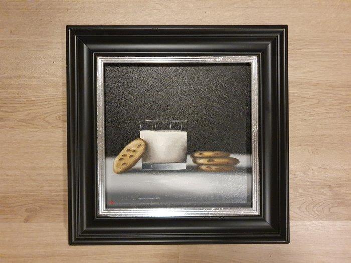 A.J. Oppedijk - Melk en cookies, Antiek en Kunst, Kunst | Schilderijen | Modern