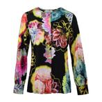 Max Volmáry • zwarte blouse met bloemen • 38, Verzenden, Nieuw