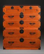 Takayama ladekast - Hinoki (cypres) hout, ijzer, Keyaki hout