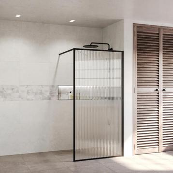 Aanbieding: BWS Douchewand Ribbel 90x200 | Helder | Mat, Ophalen of Verzenden, Douche