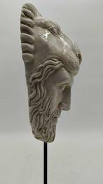 sculptuur, Ercole con il leone nemea - 44 cm - marmerstof