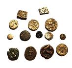 India Lot of 14 ancient and medieval coins - 200 BC - 1400