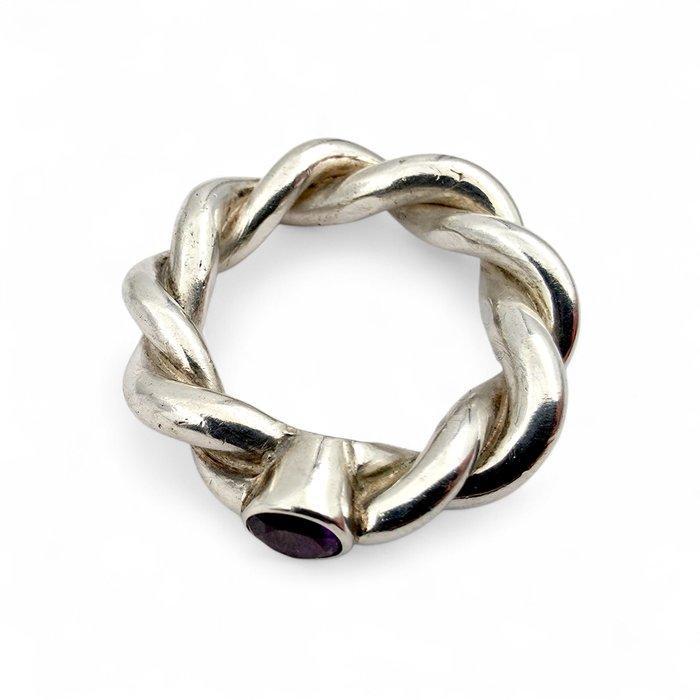 Zonder minimumprijs - Ring Zilver - Amethist, Bijoux, Sacs & Beauté, Bagues