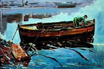 Felix Moya Segrelles (XX) - Preparando la pesca