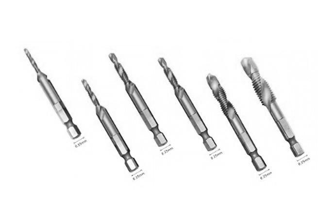 Set van 6 HSS combi tap en verzinkboren M3-M10, Bricolage & Construction, Outillage | Autres Machines, Envoi