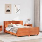 vidaXL Bedframe zonder matras massief grenenhout wasbruin, Verzenden, Nieuw
