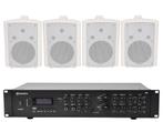 Adastra Indoor Speakerset 3 + A4 Bluetooth Versterker USB/SD, Nieuw
