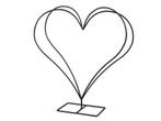 Metalen frame hart 3d op voet 34,5 x cm voor decoratie en, Huis en Inrichting, Nieuw
