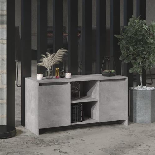 vidaXL Tv-meubel 102x37,5x52,5 cm bewerkt hout betongrijs, Huis en Inrichting, Kasten |Televisiemeubels, Nieuw, Verzenden