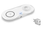 DrPhone Compaq - 2 in 1 Draadloze QI Lader voor o.a. Apple, Verzenden, Nieuw