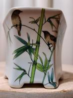 Bonsai schaal - 9,5x9,5x8,5cm - geglazuurd - Hoogte (boom):