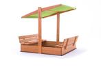 Stijlvolle houten zandbak 140x140 cm met groen dak - Duur..., Kinderen en Baby's, Speelgoed | Buiten | Zandbakken, Ophalen of Verzenden