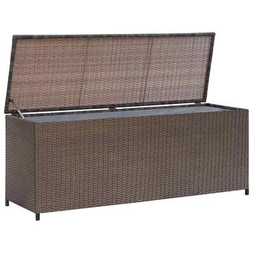 vidaXL Tuinbox 120x50x60 cm poly rattan bruin, Verzenden, Nieuw