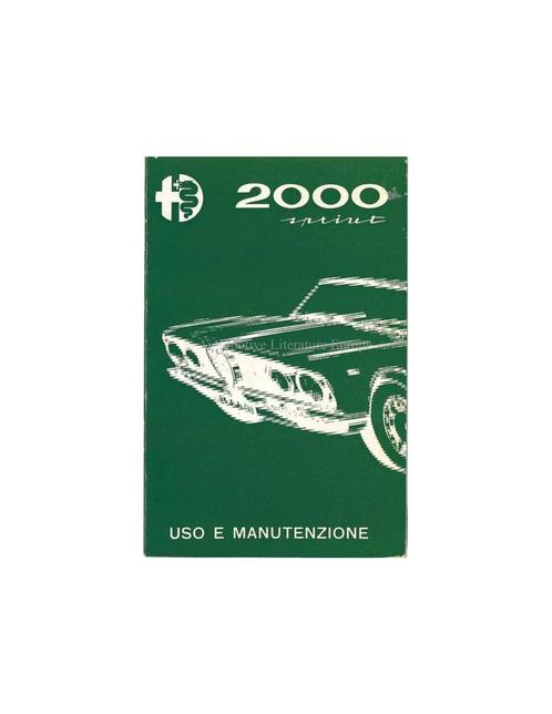 1961 ALFA ROMEO 2000 SPRINT INSTRUCTIEBOEKJE ITALIAANS, Auto diversen, Handleidingen en Instructieboekjes