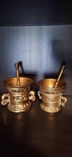 Mortier et pilon (2) - Laiton, Bronze